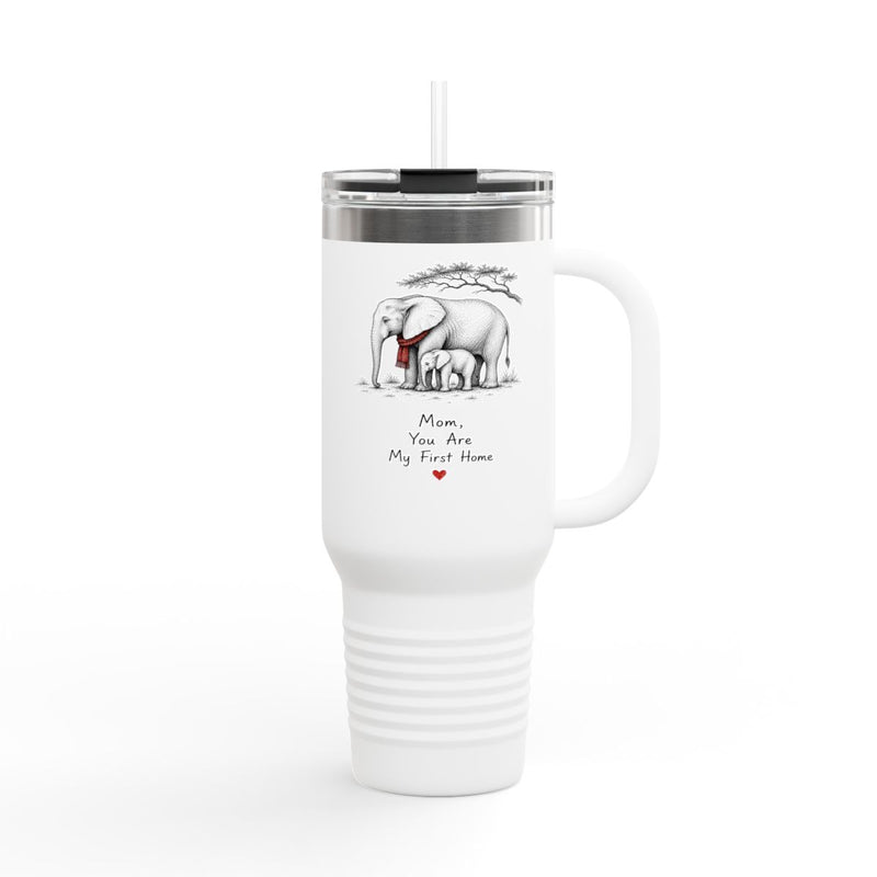 Elephant Mom 40oz Tumbler | First Home Mother's Day Gift | Insulated Travel Mug — 6ad8742962c6e142010d4c7c_107788_105557_right