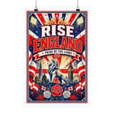 England Soccer Poster — Rally Fan Art Print — Soccer Wall Decor — Front view — Photo 2