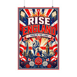England Soccer Poster — Rally Fan Art Print — Soccer Wall Decor — Front view — Photo 3
