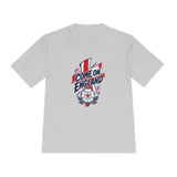 England Soccer T Shirt, Come On England Tee, World Football Fan Shirt, Moisture Wicking Sport Tee — Front view — Photo 3