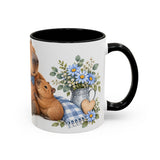 Father's Day Capybara Mug, Relaxed Papa, Cute Animal Lover Gift, Watercolor Ceramic Coffee Cup, 11oz 15oz — 11oz / Black — right