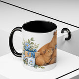Father's Day Capybara Mug, Relaxed Papa, Cute Animal Lover Gift, Watercolor Ceramic Coffee Cup, 11oz 15oz — 11oz / Black — context-2
