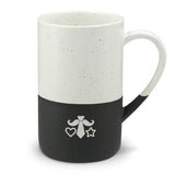 Father's Day Engraved Mug, Fathers Day Tie Heart, 13oz Speckled Ceramic Coffee Cup, Holiday Gift — 6ad8745915c198f872086350_396993_146295_front