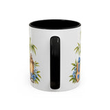Father's Day Panda Mug, Panda Papa, Cute Animal Lover Gift, Watercolor Ceramic Coffee Cup, 11oz 15oz — 11oz / Black — back