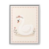 Flower Swan Framed Nursery Canvas, Storybook Kids Room Wall Art, 12x16 18x24 — 6ad8667e9136e3edae0e5db7_107257_103277_front