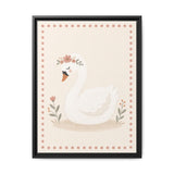Flower Swan Framed Nursery Canvas, Storybook Kids Room Wall Art, 12x16 18x24 — 6ad8667e9136e3edae0e5db7_88294_103221_front