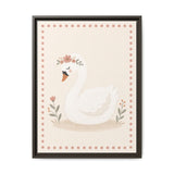 Flower Swan Framed Nursery Canvas, Storybook Kids Room Wall Art, 12x16 18x24 — 6ad8667e9136e3edae0e5db7_107256_103249_front