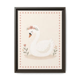 Flower Swan Framed Nursery Canvas, Storybook Kids Room Wall Art, 12x16 18x24 — 6ad8667e9136e3edae0e5db7_107252_103242_front