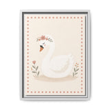 Flower Swan Framed Nursery Canvas, Storybook Kids Room Wall Art, 12x16 18x24 — 6ad8667e9136e3edae0e5db7_107253_103270_front