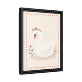 Flower Swan Framed Nursery Canvas, Storybook Kids Room Wall Art, 12x16 18x24 — 6ad8667e9136e3edae0e5db7_88292_103735_side