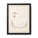 Flower Swan Framed Nursery Canvas, Storybook Kids Room Wall Art, 12x16 18x24 — 6ad8667e9136e3edae0e5db7_88292_103215_front