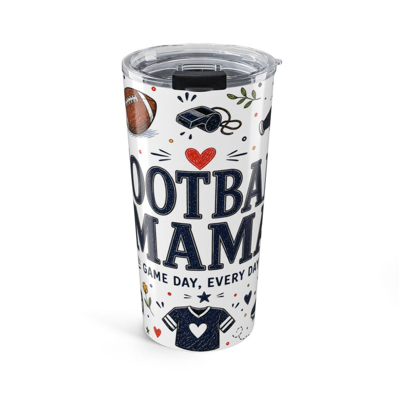Football Mama 20oz Tumbler | Football Mom Gift | Insulated Stainless Steel Travel Cup — 6ad8720e22f6b3eb1802d733_44519_849_front