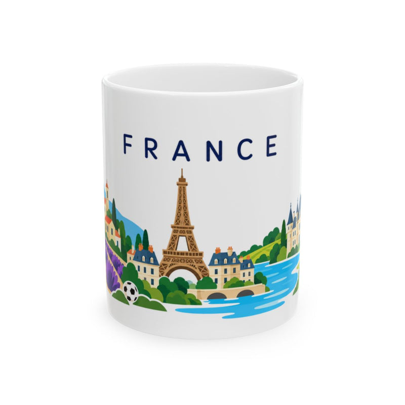France Travel Souvenir Mug | Paris & Provence | Soccer Fan Gift | White Ceramic 11oz 15oz — 6ad8734f62c6e142010d4b93_65216_6310_front