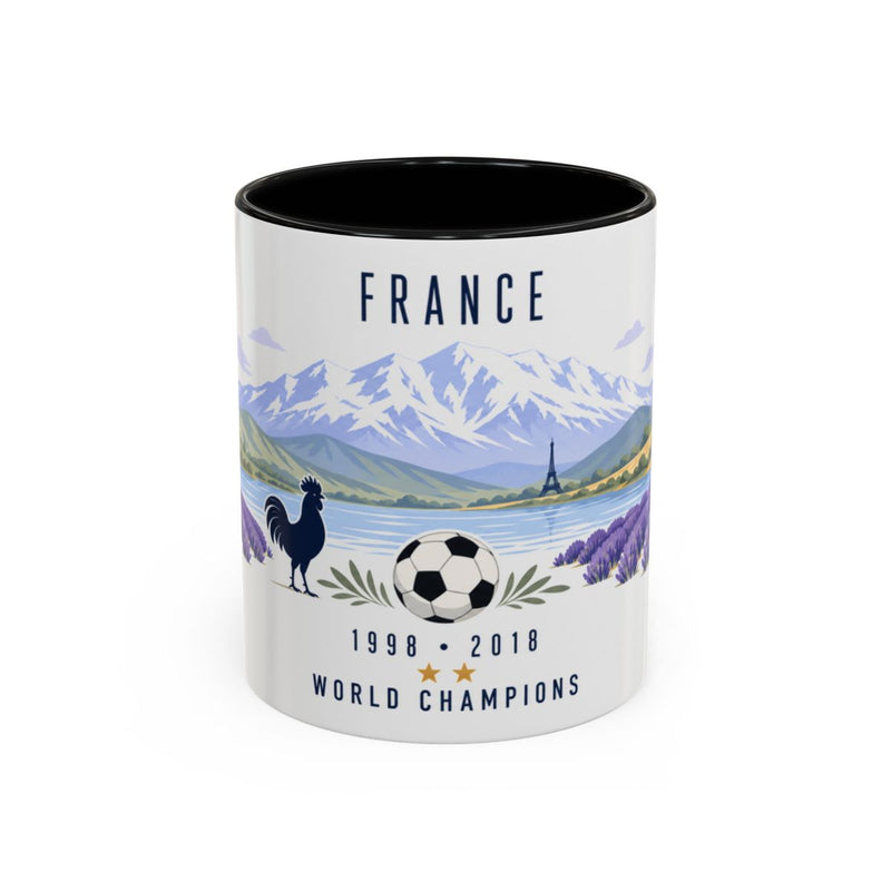France World Champions Mug | Two Time Soccer Champion Gift | French Football Fan Cup | 1998 2018 | 11oz 15oz Accent Mug — 6ad86f01b36293f29b038139_72180_102752_front