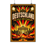 Germany Soccer Poster — Rally Fan Art Print — Soccer Wall Decor — Front view — Photo 2