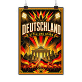 Germany Soccer Poster — Rally Fan Art Print — Soccer Wall Decor — Front view — Photo 4