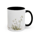 Giant Panda Cub Accent Mug | Watercolor Nature Coffee Cup | 11oz 15oz Woodland Animal Gift — 11oz / Black — right