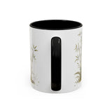 Giant Panda Cub Accent Mug | Watercolor Nature Coffee Cup | 11oz 15oz Woodland Animal Gift — 11oz / Black — back