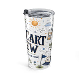 Golf Cart Crew 20oz Tumbler — Golfer Gift — Insulated Stainless Steel Travel Cup — Right view — Photo 4