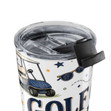 Golf Cart Crew 20oz Tumbler — Golfer Gift — Insulated Stainless Steel Travel Cup — Product view — Photo 6