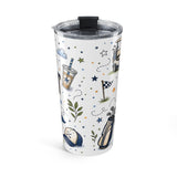 Golf Cart Crew 20oz Tumbler — Golfer Gift — Insulated Stainless Steel Travel Cup — Back view — Photo 2