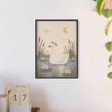 Goose Pond Framed Nursery Poster, Storybook Kids Room Wall Art, A4 A3 Size — Product view — Photo 9