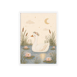 Goose Pond Framed Nursery Poster, Storybook Kids Room Wall Art, A4 A3 Size — Front view — Photo 3