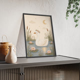 Goose Pond Framed Nursery Poster, Storybook Kids Room Wall Art, A4 A3 Size — Product view — Photo 8