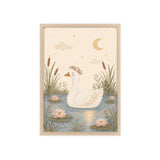 Goose Pond Framed Nursery Poster, Storybook Kids Room Wall Art, A4 A3 Size — Front view — Photo 5