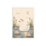 Goose Pond Framed Nursery Poster, Storybook Kids Room Wall Art, A4 A3 Size — Front view — Photo 6