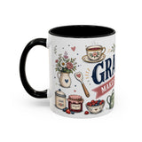 Grandma Makes Life Sweeter Coffee Mug — Gift From Grandkids — Accent Color Ceramic 11oz 15oz — Left view — Photo 18