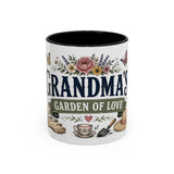 Grandma's Garden Of Love Coffee Mug — Gift From Grandkids — Accent Color Ceramic 11oz 15oz — Front view — Photo 1