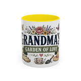 Grandma's Garden Of Love Coffee Mug — Gift From Grandkids — Accent Color Ceramic 11oz 15oz — Front view — Photo 12