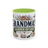 Grandma's Garden Of Love Coffee Mug — Gift From Grandkids — Accent Color Ceramic 11oz 15oz — Front view — Photo 15