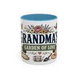 Grandma's Garden Of Love Coffee Mug — Gift From Grandkids — Accent Color Ceramic 11oz 15oz — Front view — Photo 9