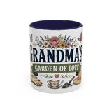 Grandma's Garden Of Love Coffee Mug — Gift From Grandkids — Accent Color Ceramic 11oz 15oz — Front view — Photo 2