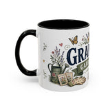 Grandma's Garden Of Love Coffee Mug — Gift From Grandkids — Accent Color Ceramic 11oz 15oz — Left view — Photo 18
