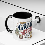 Grandma's Kitchen Hugs Coffee Mug — Gift From Grandkids — Accent Color Ceramic 11oz 15oz — Product view — Photo 21