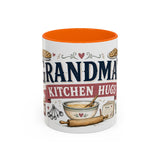Grandma's Kitchen Hugs Coffee Mug — Gift From Grandkids — Accent Color Ceramic 11oz 15oz — Front view — Photo 11