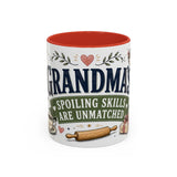 Grandma's Spoiling Skills Are Unmatched Coffee Mug — Funny Gift From Grandkids — Accent Ceramic 11oz 15oz — Front view — Photo 4