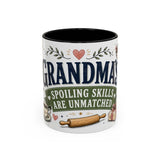 Grandma's Spoiling Skills Are Unmatched Coffee Mug — Funny Gift From Grandkids — Accent Ceramic 11oz 15oz — Front view — Photo 1