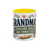 Grandma's Spoiling Skills Are Unmatched Coffee Mug — Funny Gift From Grandkids — Accent Ceramic 11oz 15oz — Front view — Photo 12