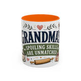 Grandma's Spoiling Skills Are Unmatched Coffee Mug — Funny Gift From Grandkids — Accent Ceramic 11oz 15oz — Front view — Photo 11