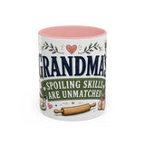 Grandma's Spoiling Skills Are Unmatched Coffee Mug — Funny Gift From Grandkids — Accent Ceramic 11oz 15oz — Front view — Photo 3