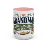 Grandma's Spoiling Skills Are Unmatched Coffee Mug — Funny Gift From Grandkids — Accent Ceramic 11oz 15oz — Front view — Photo 7