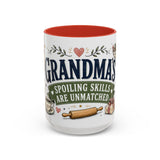 Grandma's Spoiling Skills Are Unmatched Coffee Mug — Funny Gift From Grandkids — Accent Ceramic 11oz 15oz — Front view — Photo 8