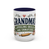 Grandma's Spoiling Skills Are Unmatched Coffee Mug — Funny Gift From Grandkids — Accent Ceramic 11oz 15oz — Front view — Photo 6