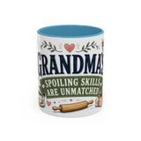 Grandma's Spoiling Skills Are Unmatched Coffee Mug — Funny Gift From Grandkids — Accent Ceramic 11oz 15oz — Front view — Photo 9