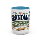 Grandma's Spoiling Skills Are Unmatched Coffee Mug — Funny Gift From Grandkids — Accent Ceramic 11oz 15oz — Front view — Photo 10