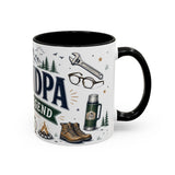 Grandpa The Legend Coffee Mug — Gift From Grandkids — Accent Color Ceramic 11oz 15oz — Right view — Photo 17